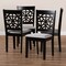 Baxton Studio Jackson Grey Upholstered and Espresso Wood 4-Piece Dining Chair Set 166-10763 - alternate 6